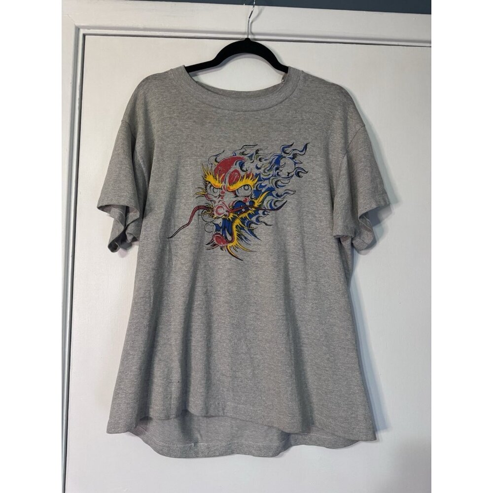 Vintage 1989 Johnny Winter Dragon Concert T-shirt Tour Merch Guitar Slinger Rare